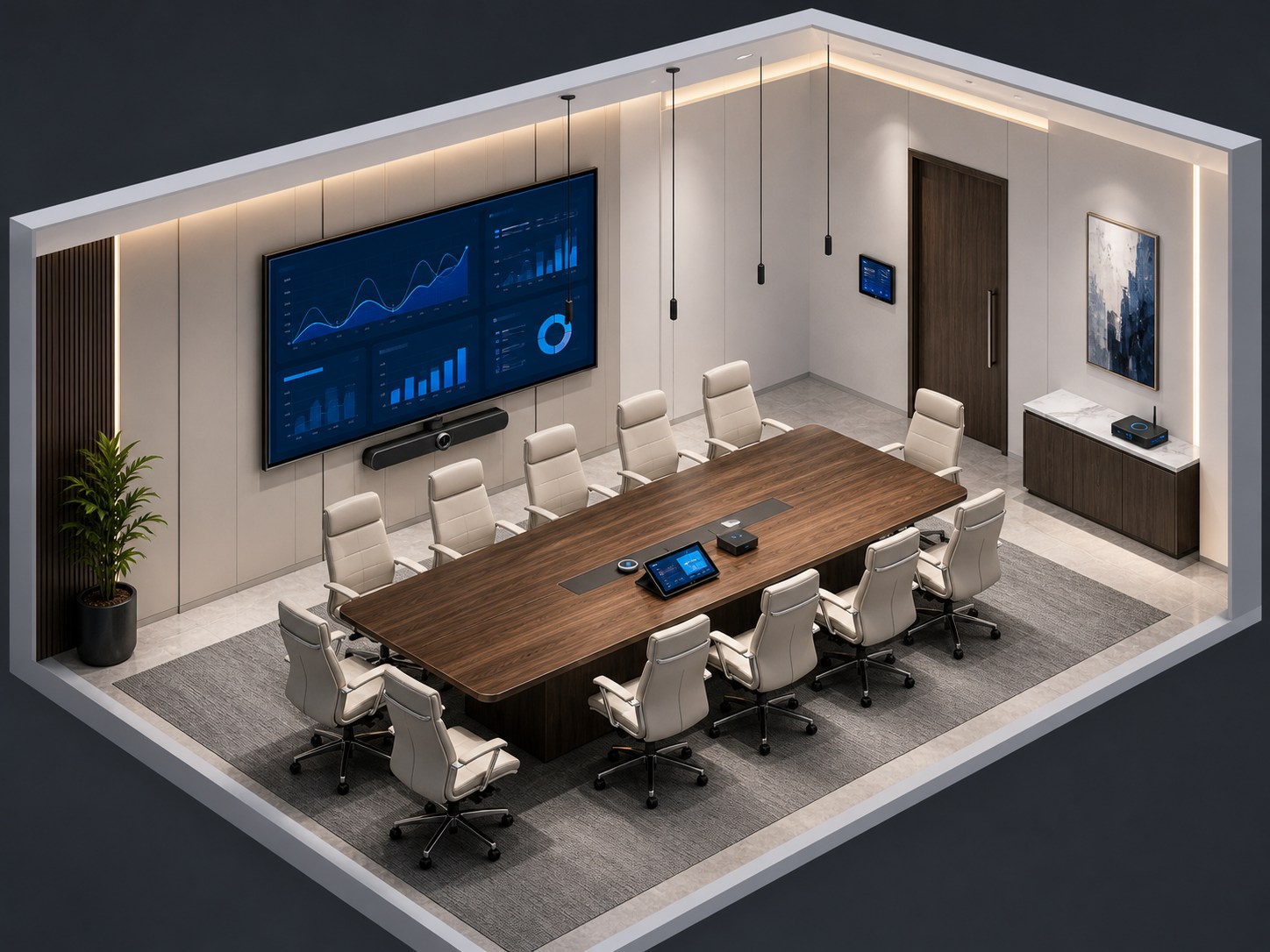 Visualisasi Smart Meeting Room 3D